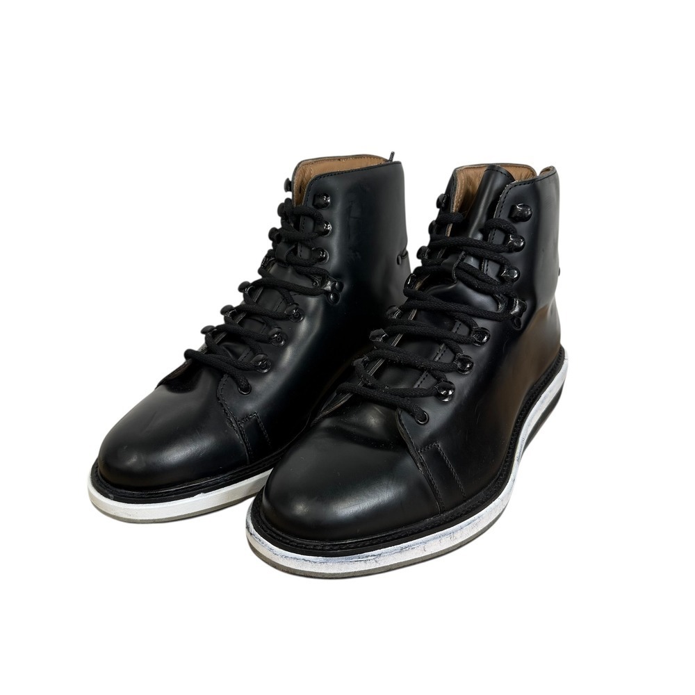 Vintage Foundry Co. Talon Black Leather Lace Up Moto Boots Mens US 9.5 VF1395 - Picture 2 of 7